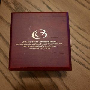 Anheuser Busch Black Caucus 34th Conference Sept 8-14 2004 Quartz Clock in Wood